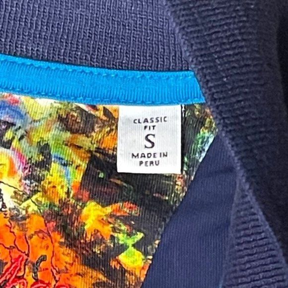 Robert Graham Skull Polo Shirt Men's S Classic‎ Fit Designer Golf Blue MSRP $98 - Picture 6 of 8